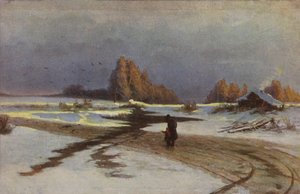 The Thaw, 1871 by Russian School